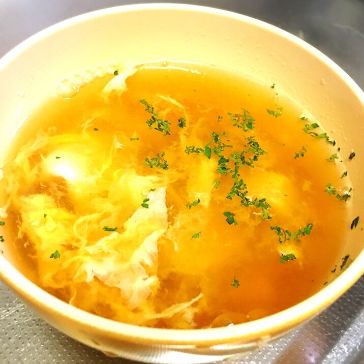 シンプル豆腐&玉子の中華スープ